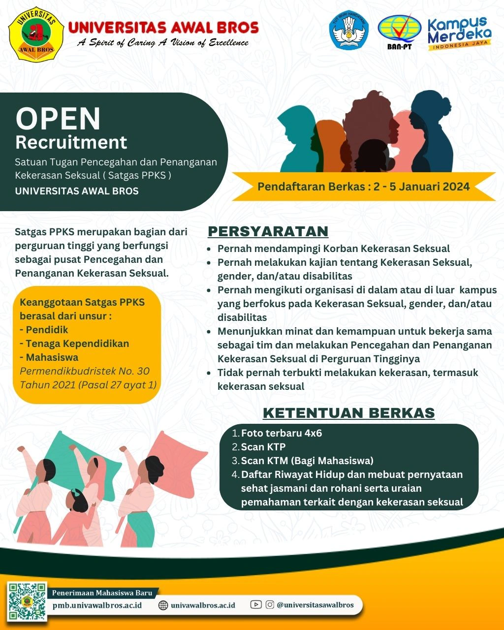 Recruitment Satgas PPKS Universitas Awal Bros