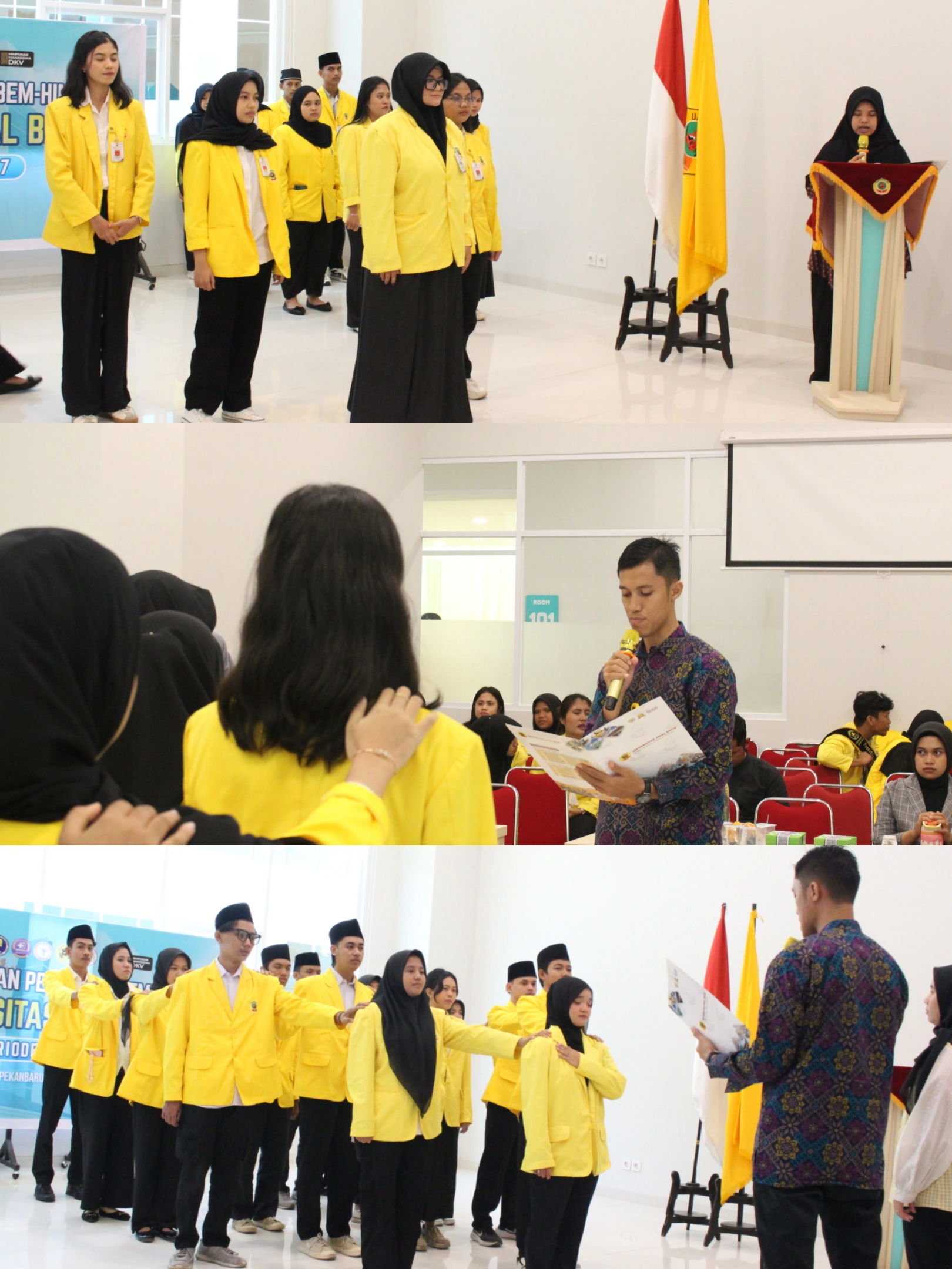 Pengurus Hima IF, Hima DKV , dan Himaku resmi dilantik oleh Dekan Fakultas Teknologi Kreatif dan Ekonomi Universitas Awal Bros