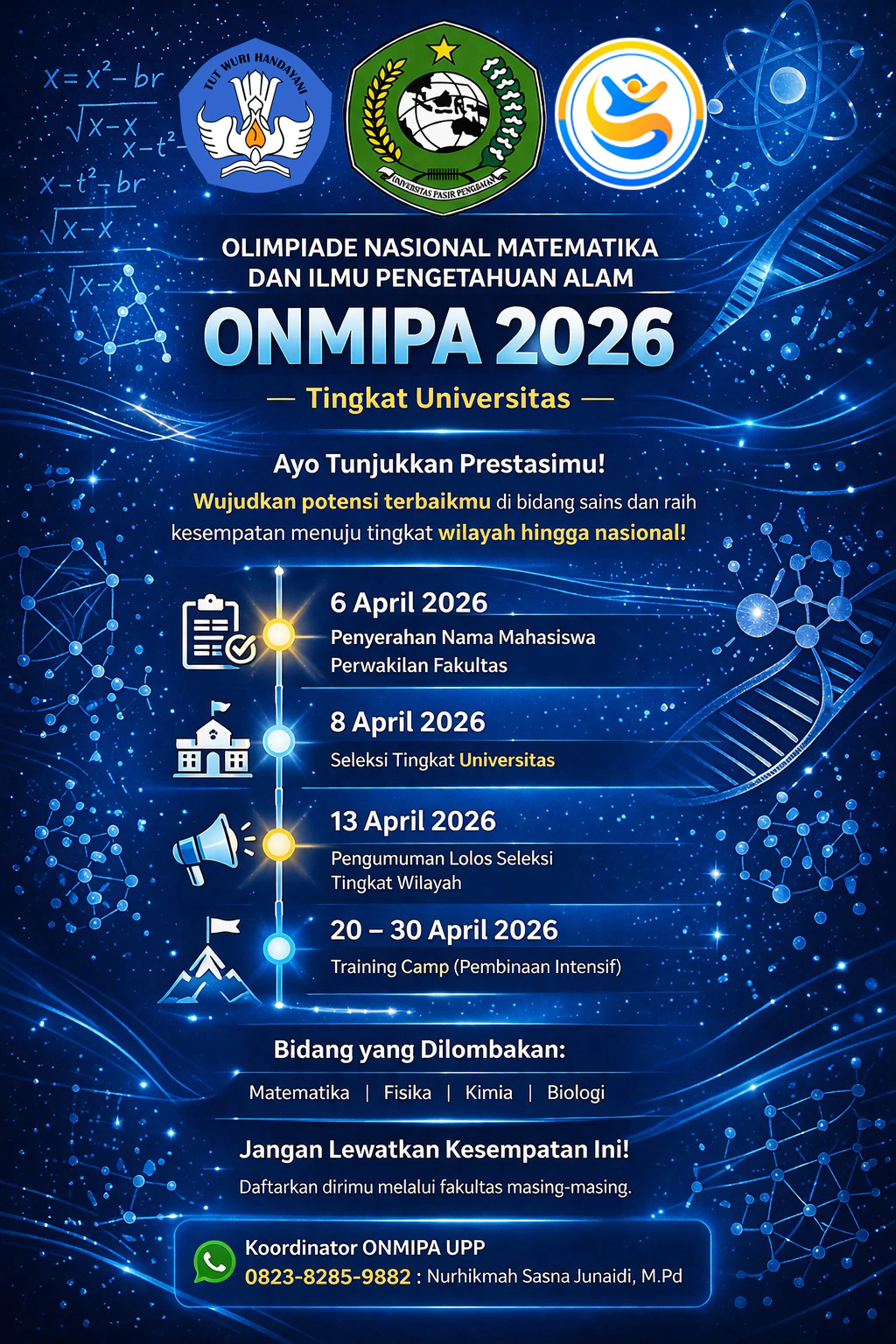 ONMIPA 2026 Tingkat Universitas Resmi Dibuka, Saatnya Mahasiswa UPP Tunjukkan Prestasi!