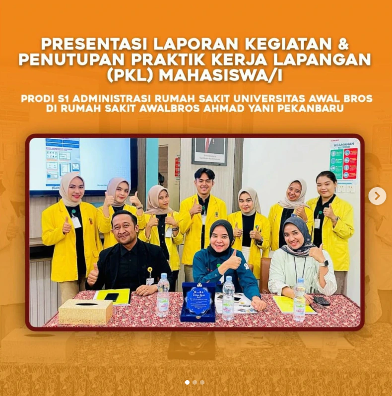 Presentasi laporan kegiatan dan penutupan praktik kerja lapangan (PKL) mahasiswa/i
