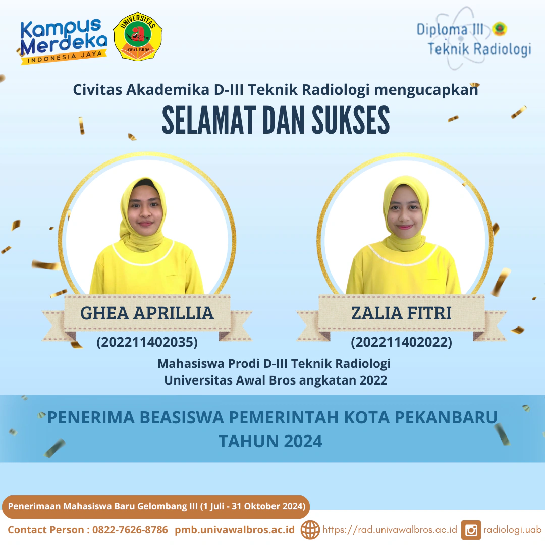 " Mahasiswa D III Teknik Radiologi Raih Beasiswa Pemerintah Kota Pekanbaru Tahun 2024: Dukungan untuk Masa Depan Cemerlang"