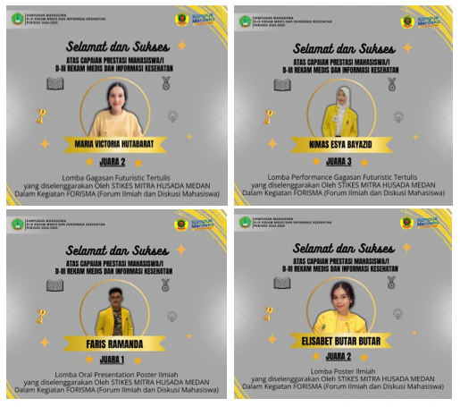 MAHASISWA REKAM MEDIS MEMENANGKAN BERBAGAI PERLOMBAAN PADA ACARA FORISMA