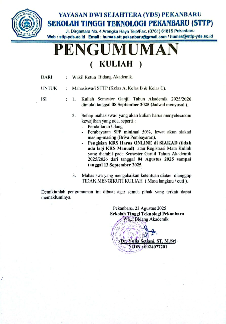 Kalender Akademik Tahun 2025/2026