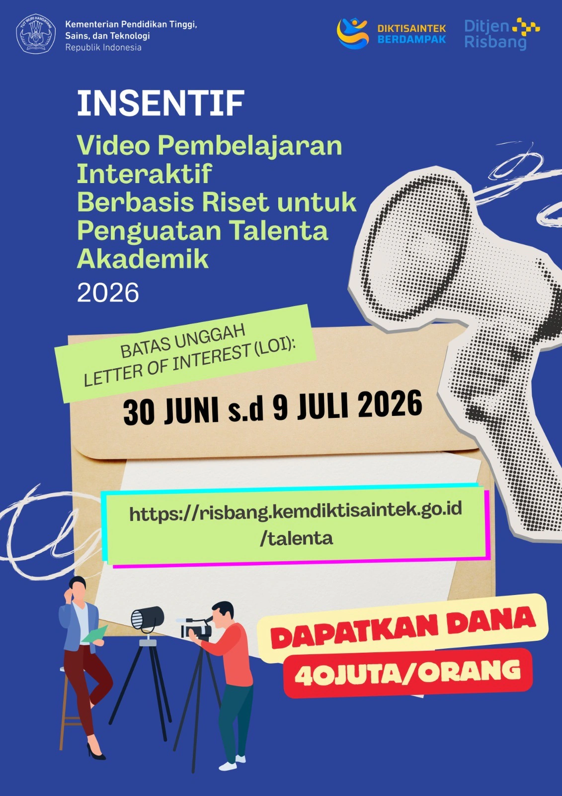Kabar Gembira bagi Akademisi! DITJEN RISBANG Buka Program Insentif Video Pembelajaran Interaktif Berbasis Riset 2026