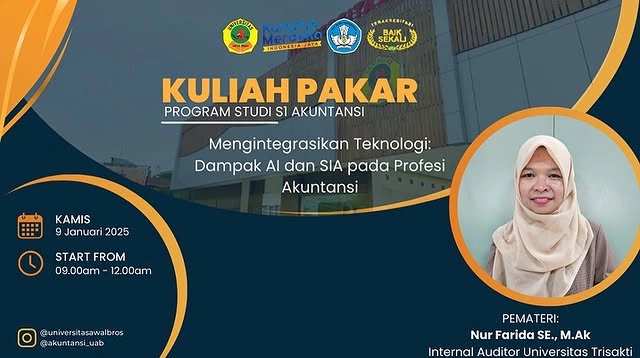 Kuliah Pakar Program Studi S1 Akuntansi Universitas Awal Bros Bahas Integrasi Teknologi dan Dampak AI pada Profesi Akuntansi