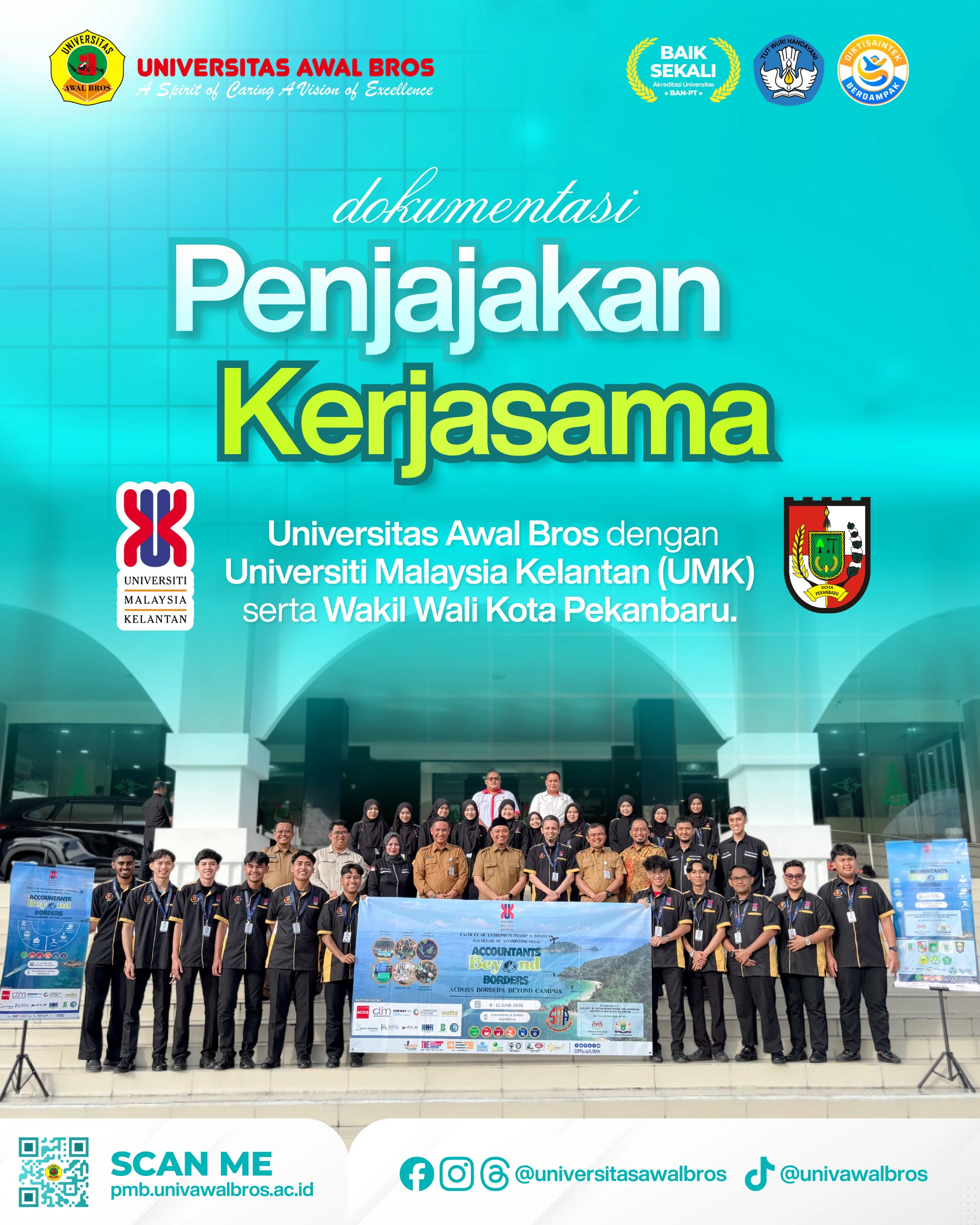 Universitas Awal Bros Jajaki Kerja Sama dengan Universiti Malaysia Kelantan dan Pemerintah Kota Pekanbaru